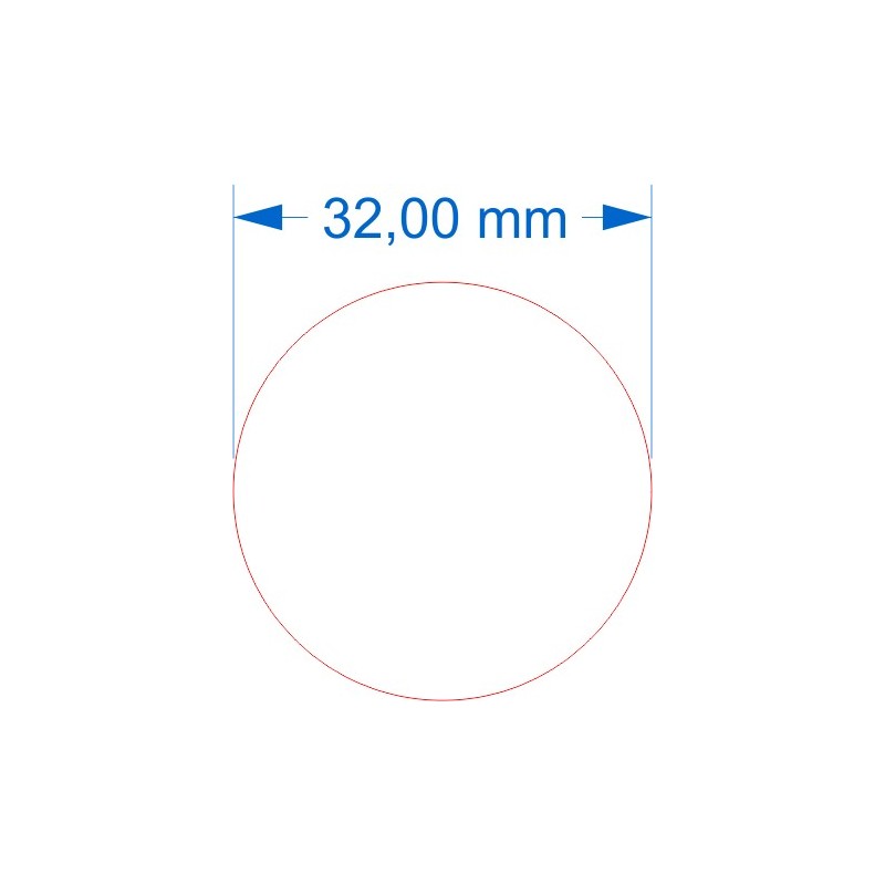 Aimant rond diamètre 32mm adhésif