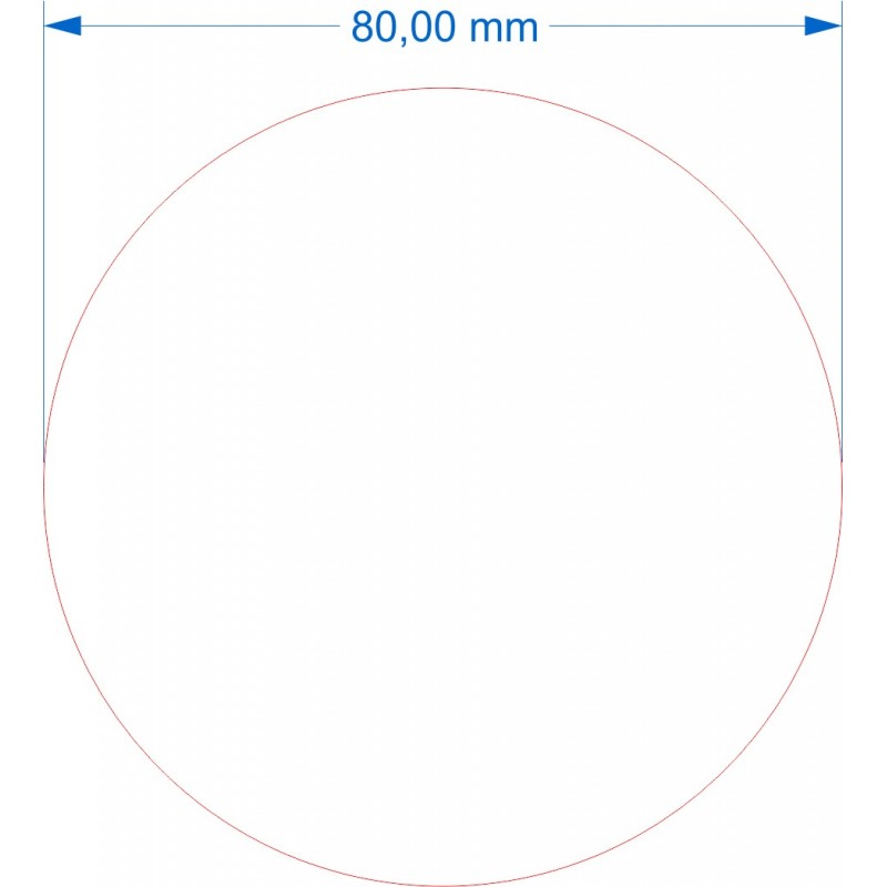 Aimant rond diamètre 80mm adhésif