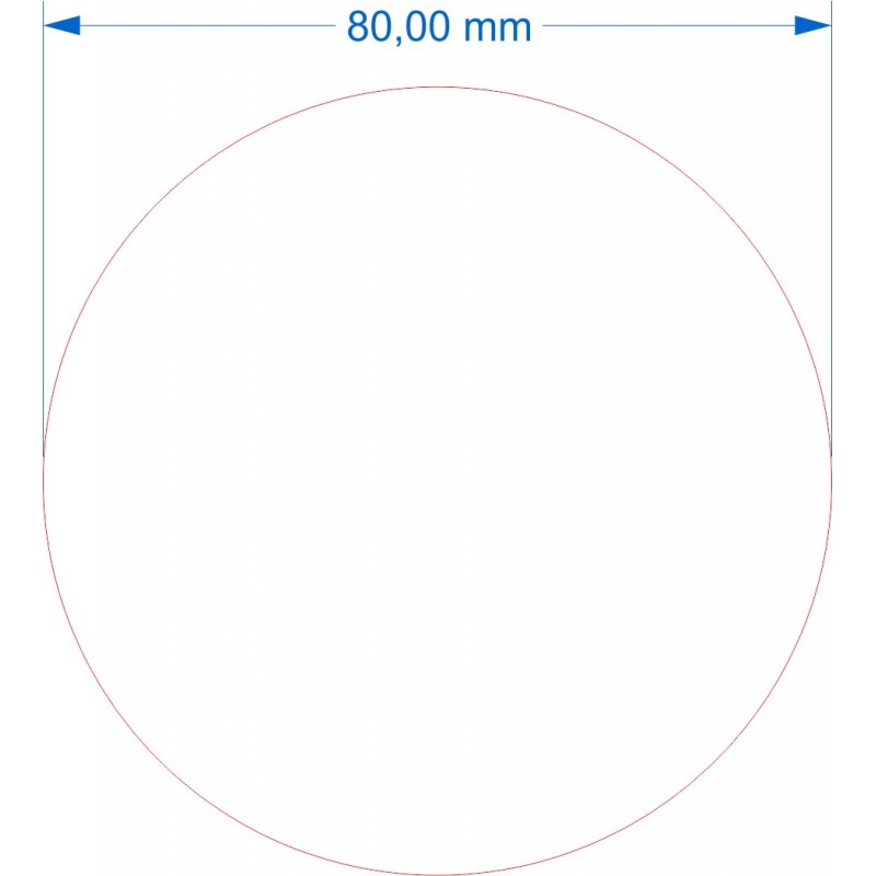 Aimant rond diamètre 80mm adhésif