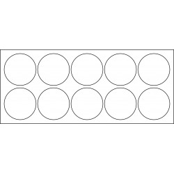 Plateau de mouvement 5x2 Socles Rond diamètre 40mm