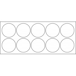 Plateau de mouvement 5x2 Socles Rond diamètre 40mm