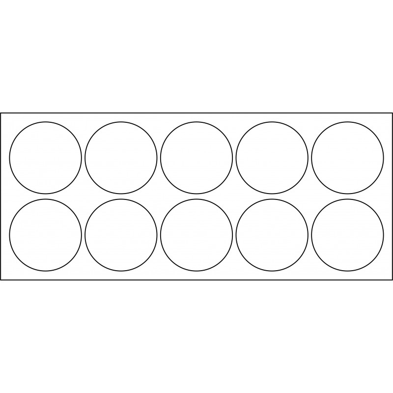 Plateau de mouvement 5x2 Socles Rond diamètre 40mm