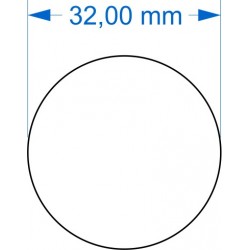 Socle rond diamètre 32mm transparent