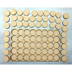 Plateau 250x150 - 8x5 Socles Rond diamètre 32mm