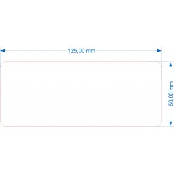 Socle 125x50mm transparent arrondi