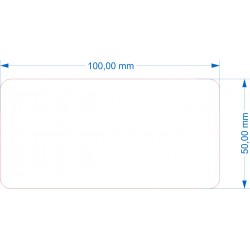 Socle 100x50mm transparent arrondi