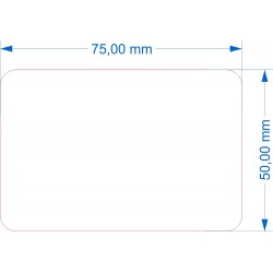 Socle 75x50mm transparent arrondi