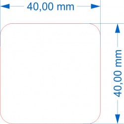 Socle 125x50mm transparent arrondi